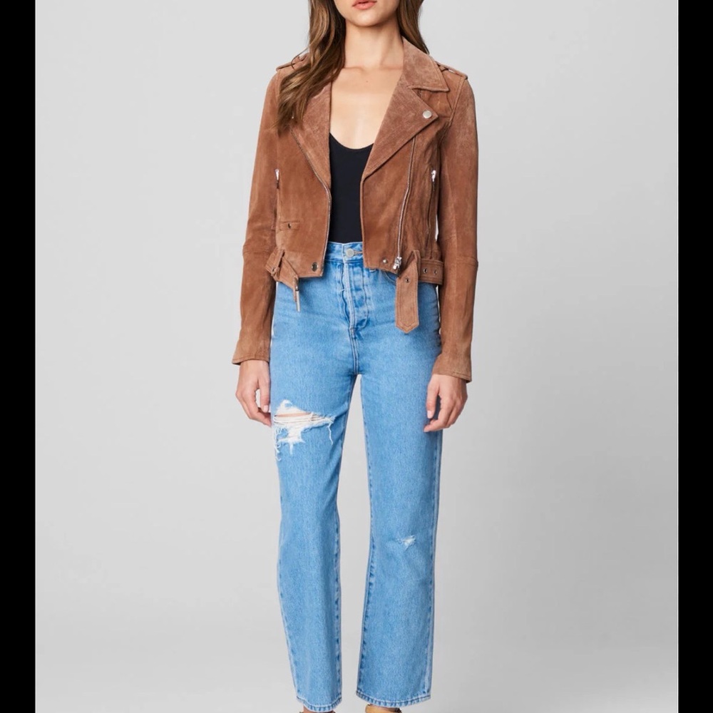 Blank NYC Chestnut Suede Moto Leather Jacket. LIKE NEW!! Size small